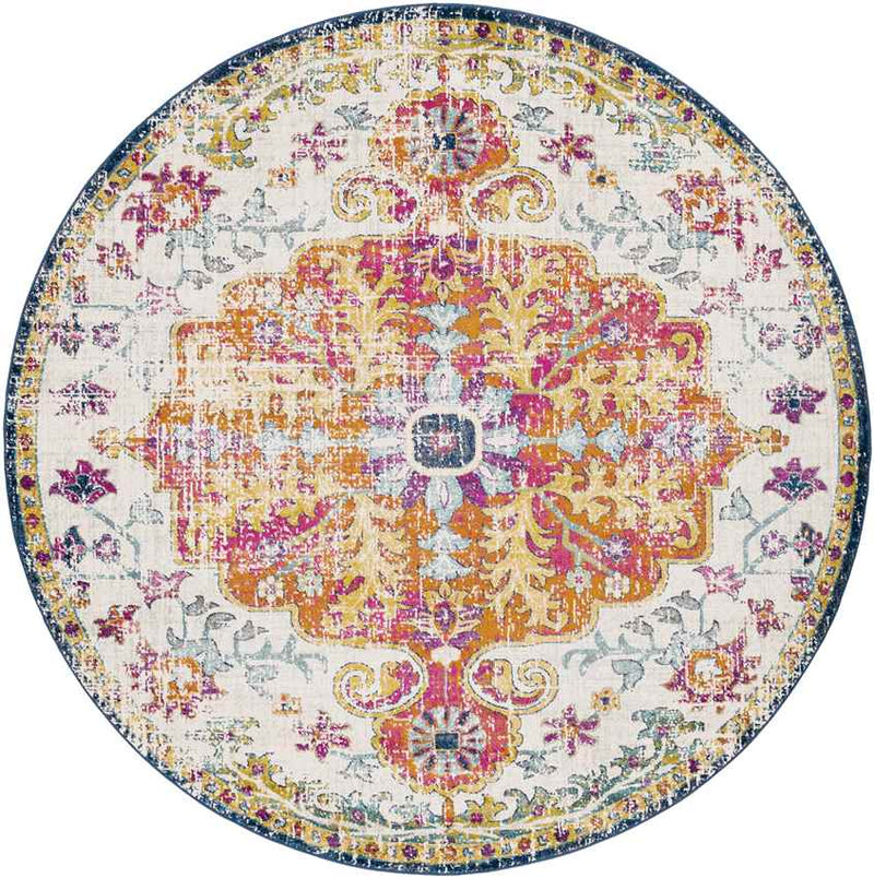 Olivia Traditional Saffron/Navy Area Rug