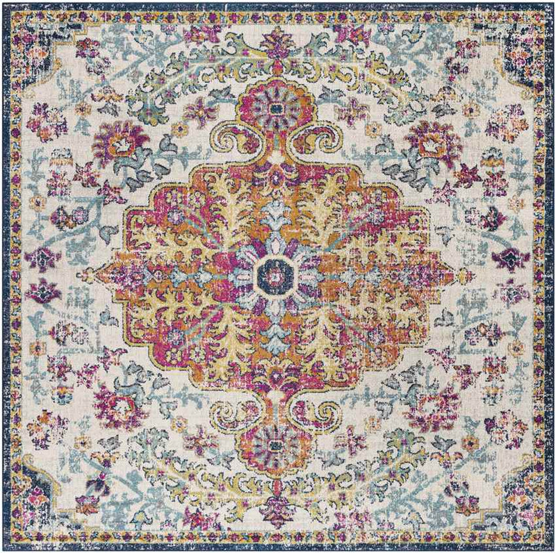 Olivia Traditional Saffron/Navy Area Rug