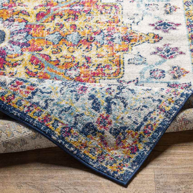 Olivia Traditional Saffron/Navy Area Rug