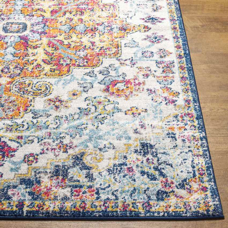 Olivia Traditional Saffron/Navy Area Rug