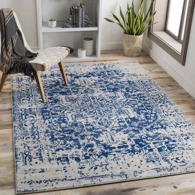 Amelia Traditional Navy Area Rug