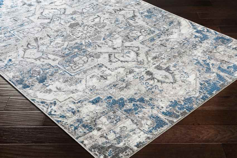 Angelo Traditional Ivory/Blue Area Rug