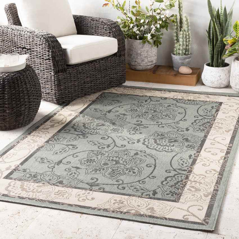 Joel Traditional Green Area Rug