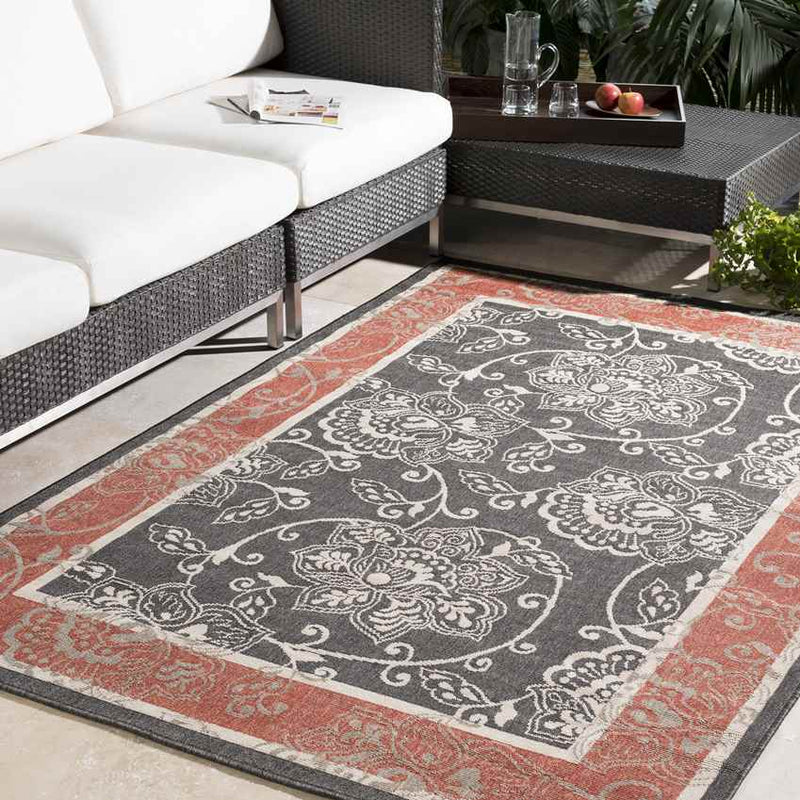 Joel Traditional Black Area Rug