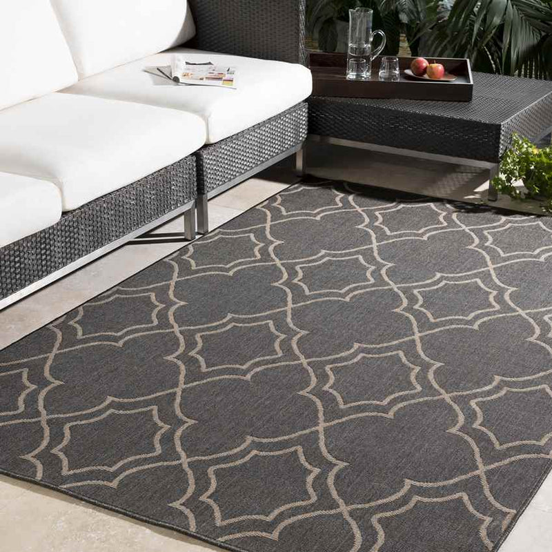 Liam Cottage Black Area Rug