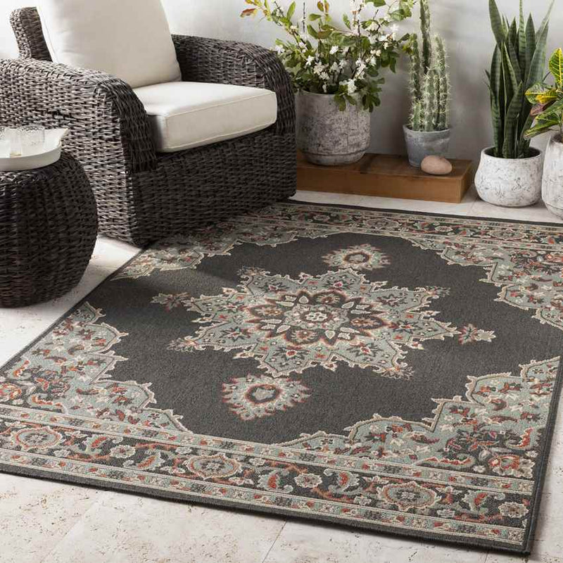 Lyla Traditional Black Area Rug