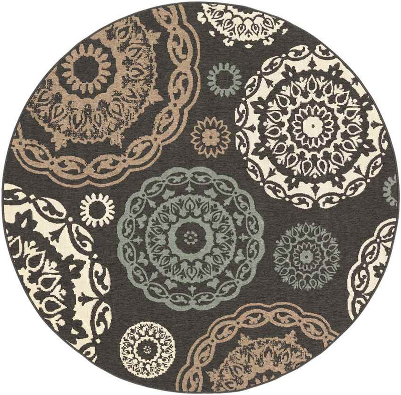 Ethan Cottage Black Area Rug