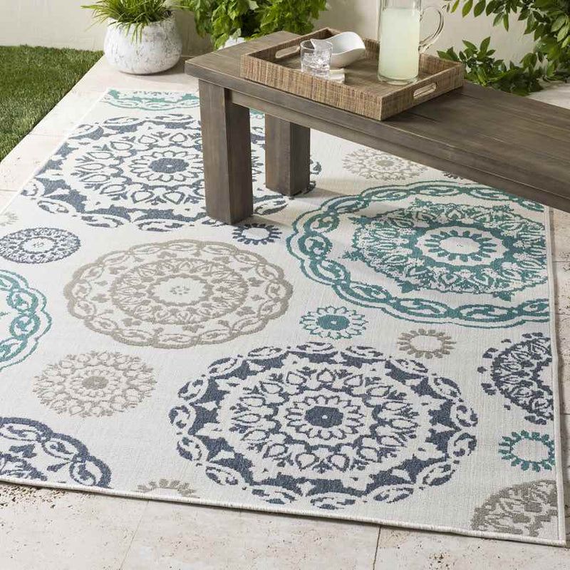 Ethan Cottage Teal Area Rug