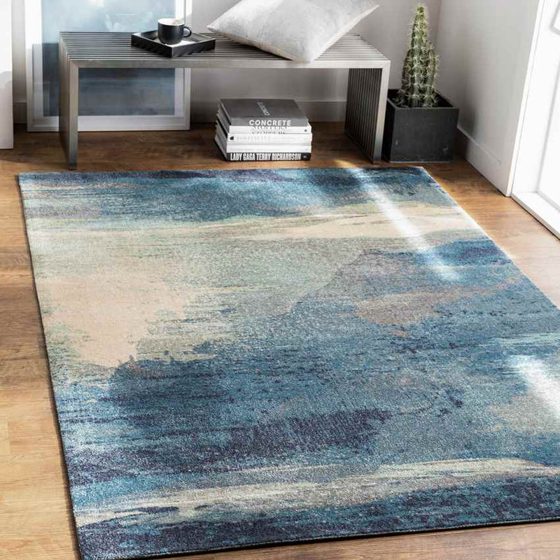 Ellie Modern Sky Blue Area Rug