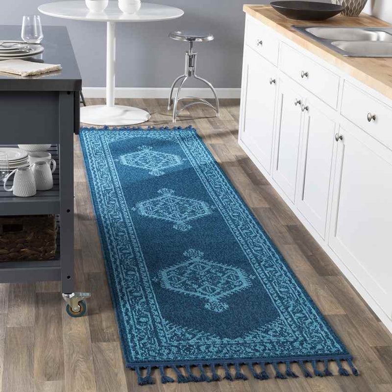 Brenna Traditional Navy Area Rug