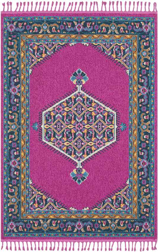 Brenna Traditional Bright Pink Area Rug