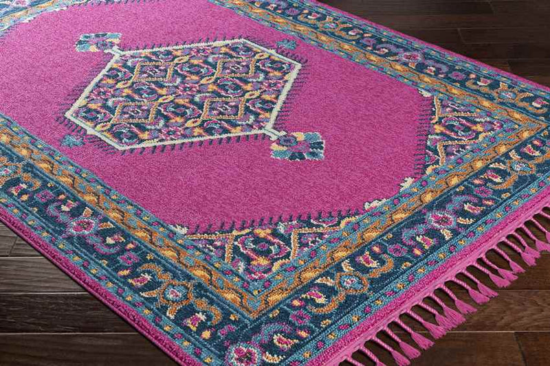 Brenna Traditional Bright Pink Area Rug