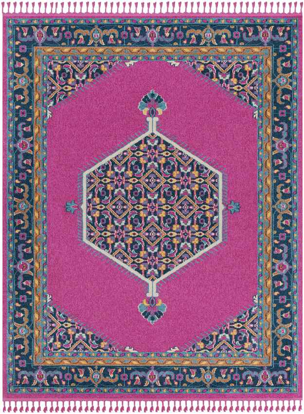 Brenna Traditional Bright Pink Area Rug