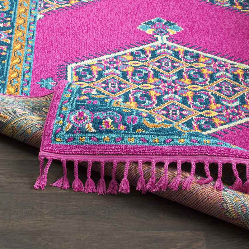 Brenna Traditional Bright Pink Area Rug