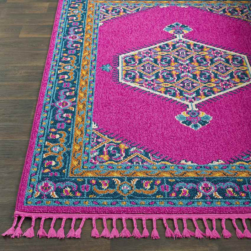 Brenna Traditional Bright Pink Area Rug