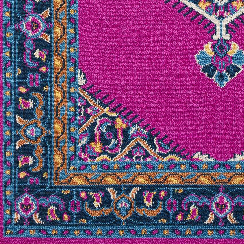 Brenna Traditional Bright Pink Area Rug