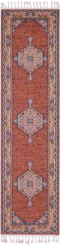 Brenna Traditional Brick Area Rug