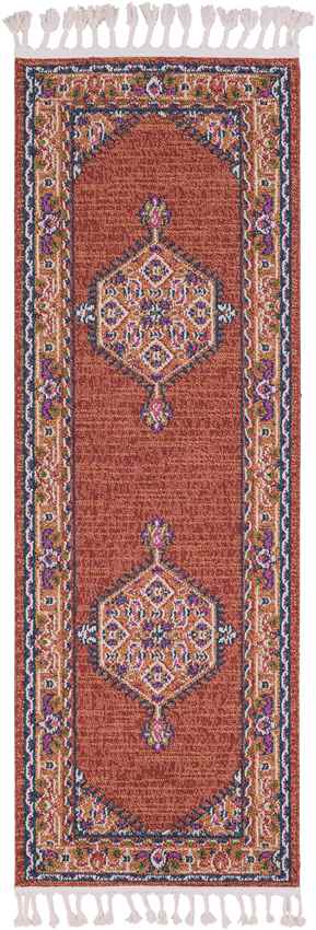 Brenna Traditional Brick Area Rug