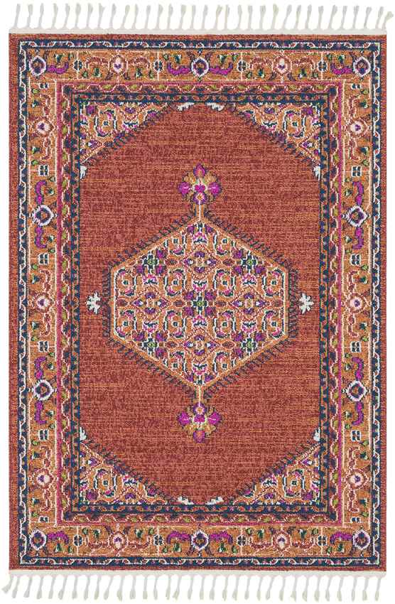 Brenna Traditional Brick Area Rug