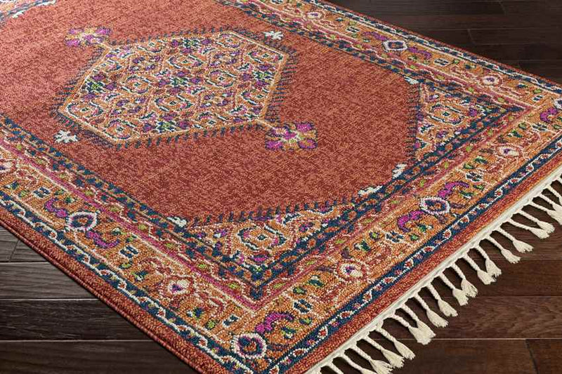 Brenna Traditional Brick Area Rug