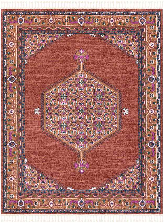 Brenna Traditional Brick Area Rug