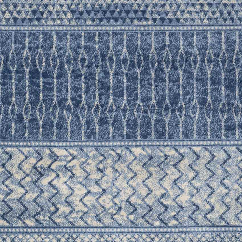 Angelica Global Bright Blue Area Rug