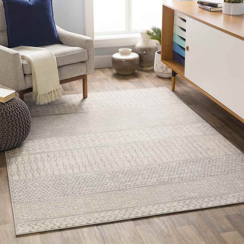 Angelica Global Silver Gray Area Rug