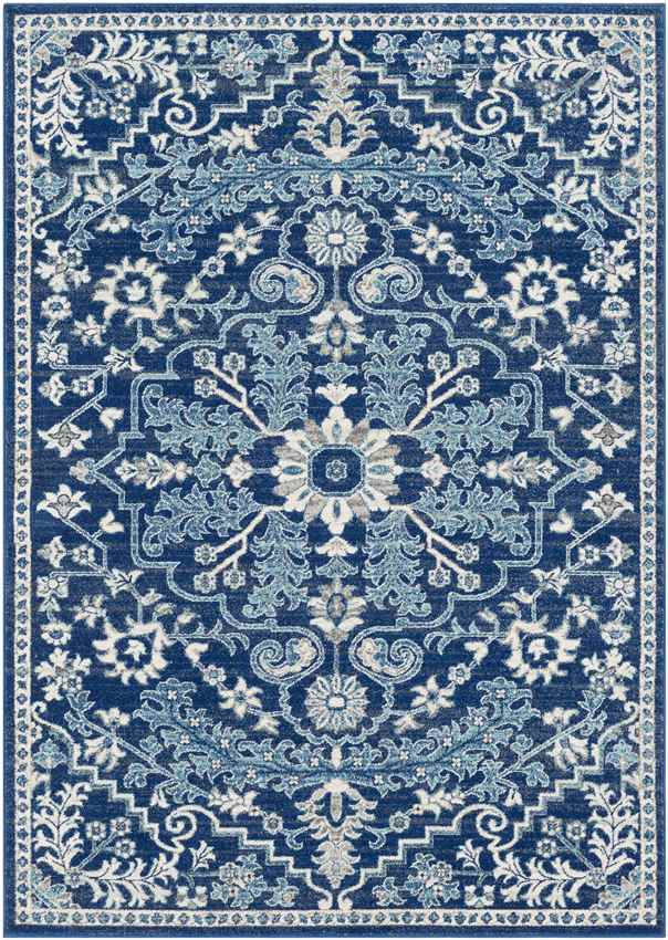 Olivia Traditional Dark Blue Area Rug