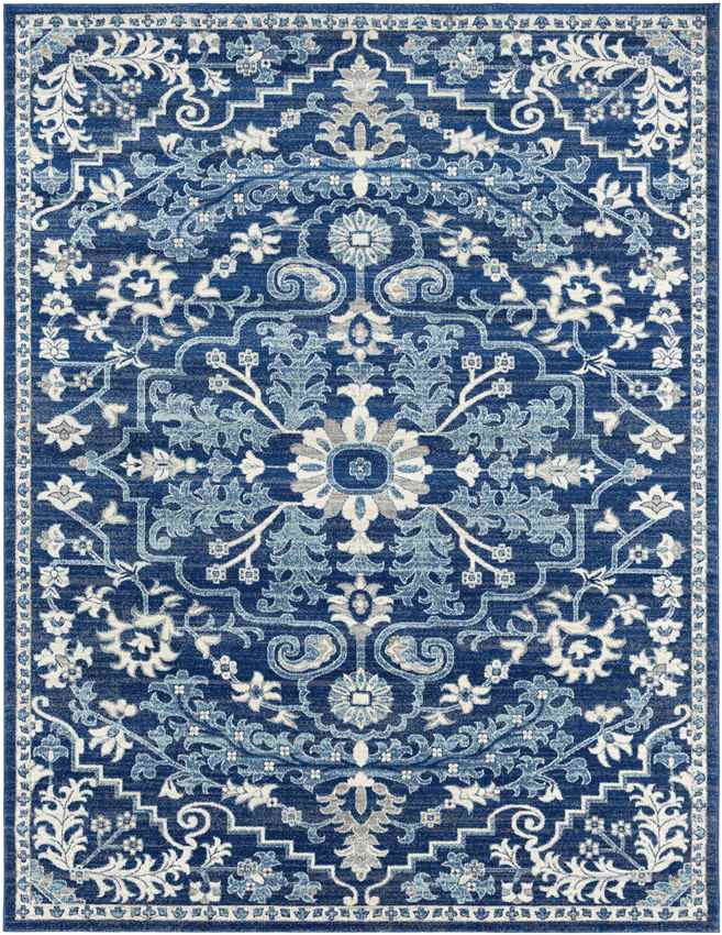 Olivia Traditional Dark Blue Area Rug