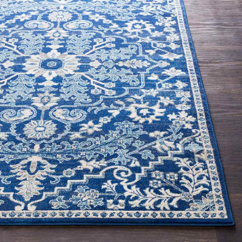 Olivia Traditional Dark Blue Area Rug