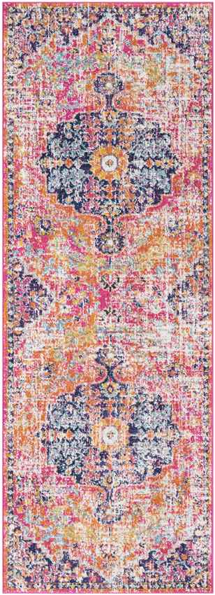 Olivia Traditional Orange/Dark Blue Area Rug