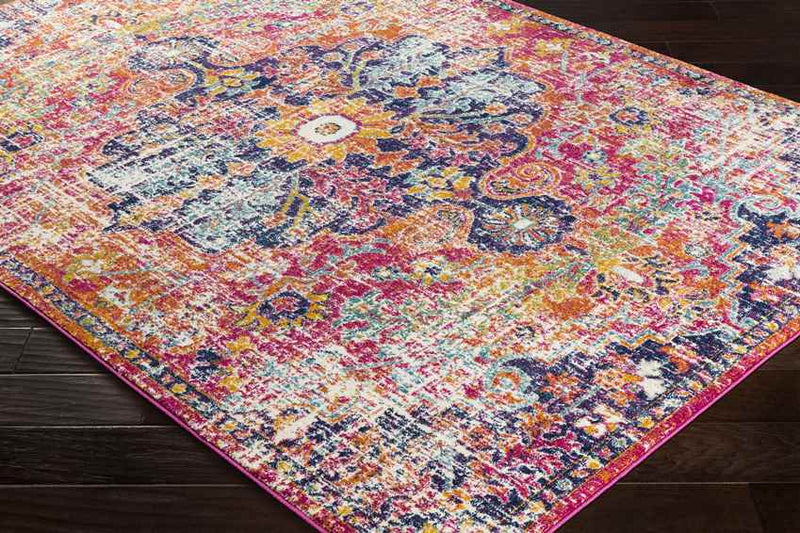 Olivia Traditional Orange/Dark Blue Area Rug