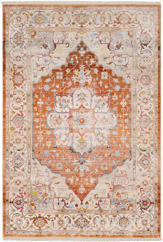 Tara Traditional Rust Area Rug