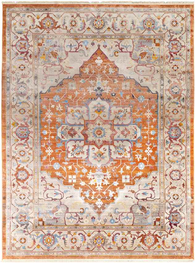 Tara Traditional Rust Area Rug