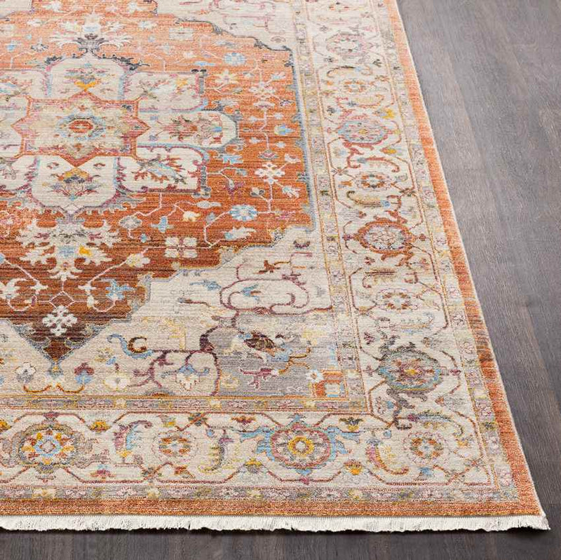 Tara Traditional Rust Area Rug