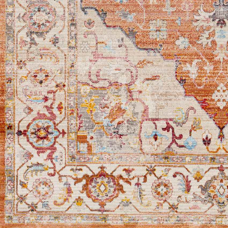 Tara Traditional Rust Area Rug