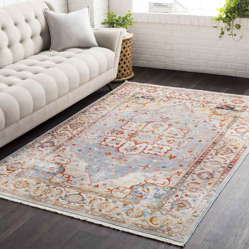 Tara Traditional Burnt Orange Area Rug