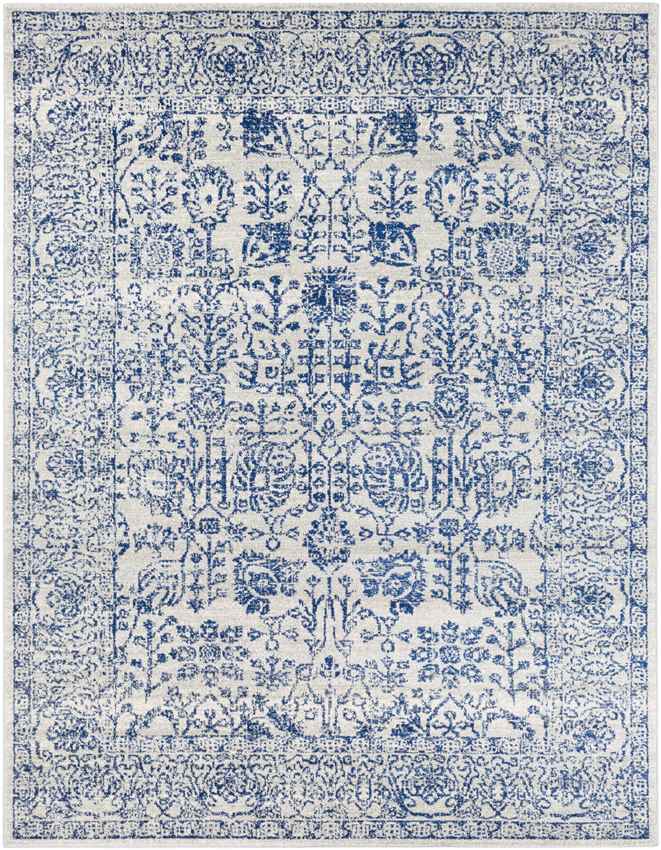 Leo Traditional Dark Blue Area Rug