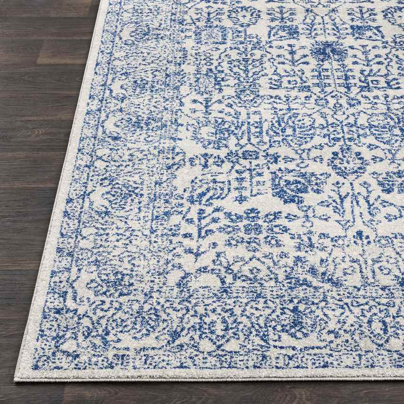 Leo Traditional Dark Blue Area Rug