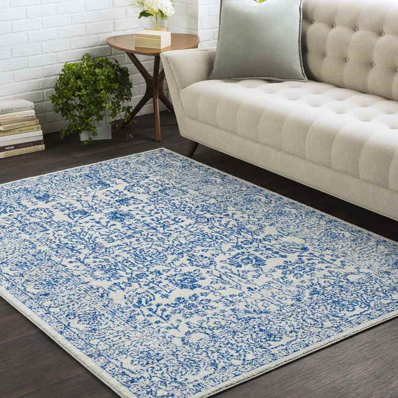 Leo Traditional Dark Blue Area Rug