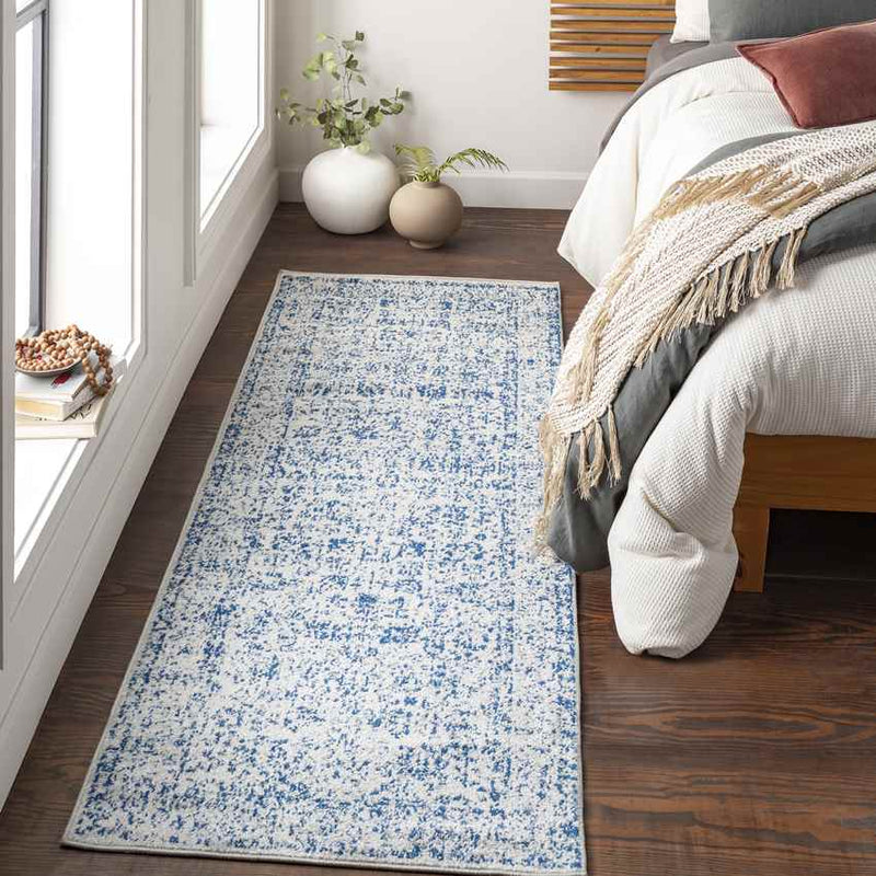 Leo Traditional Dark Blue Area Rug