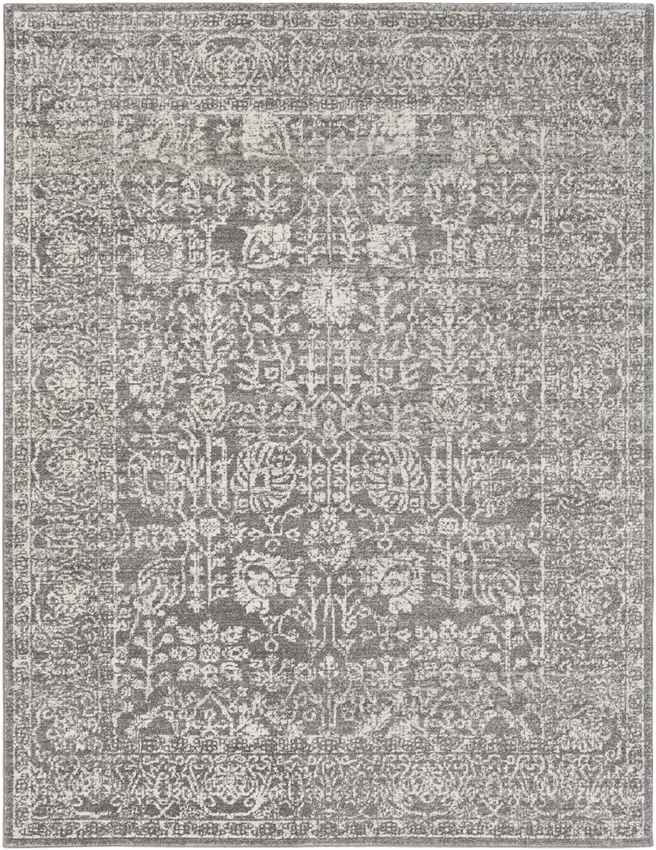 Leo Traditional Charcoal/Ivory Area Rug