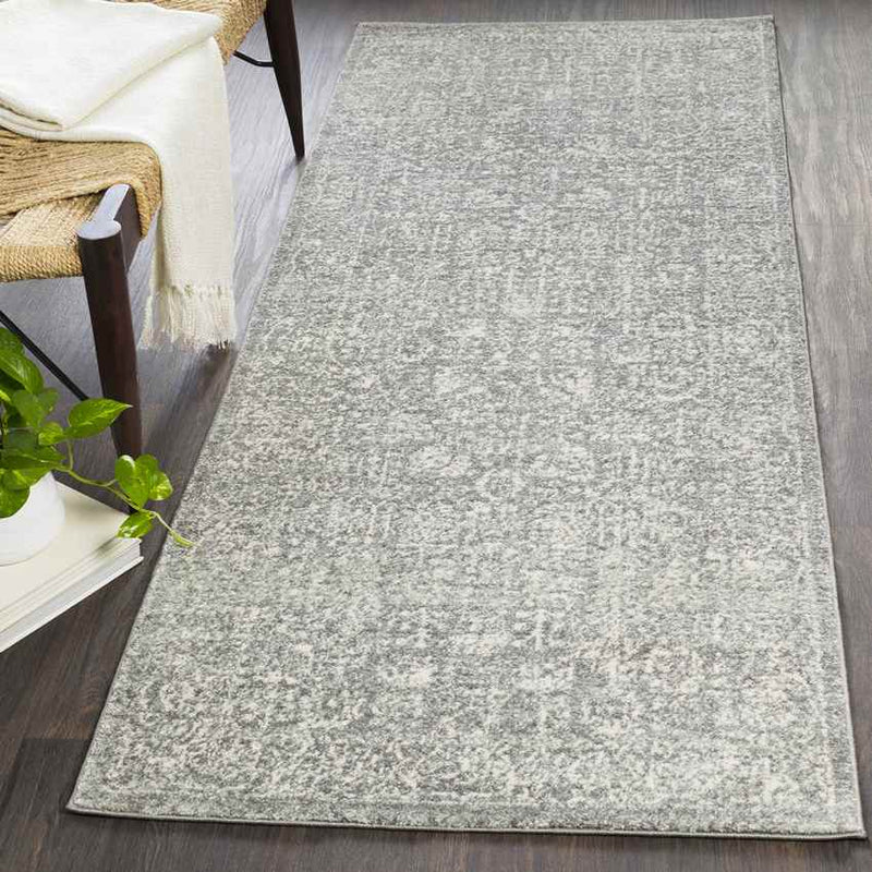 Leo Traditional Charcoal/Ivory Area Rug