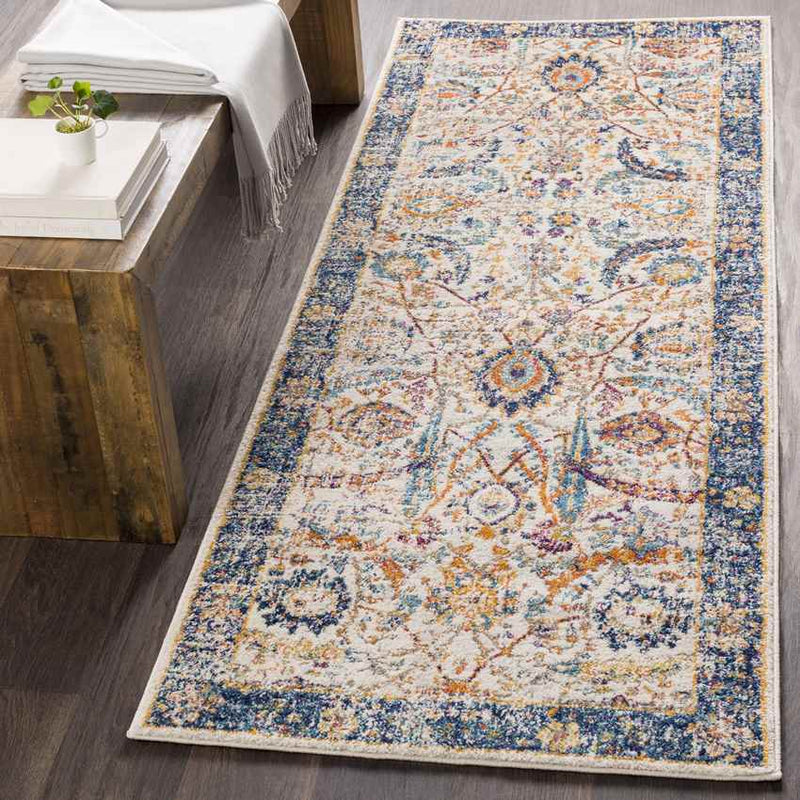 Isabella Traditional Blue/Beige Area Rug