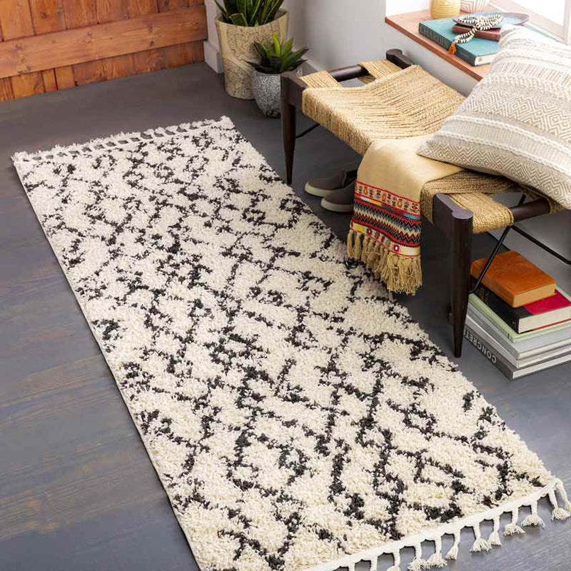 Brigitte Global Cream/Charcoal Area Rug