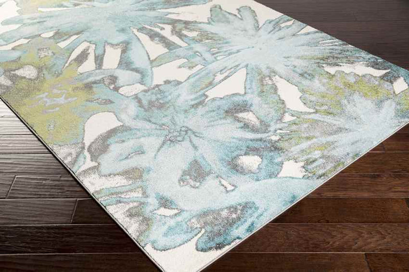 Dylaan Modern Aqua Area Rug