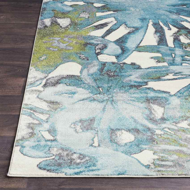 Dylaan Modern Aqua Area Rug