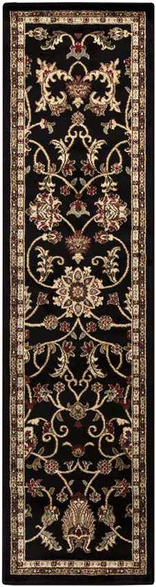 George Traditional Black Area Rug