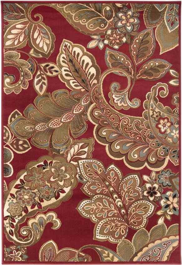 Gariel Traditional Dark Red Area Rug