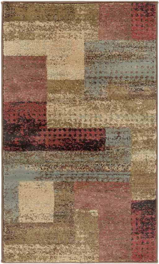 Hugo Modern Dark Red Area Rug